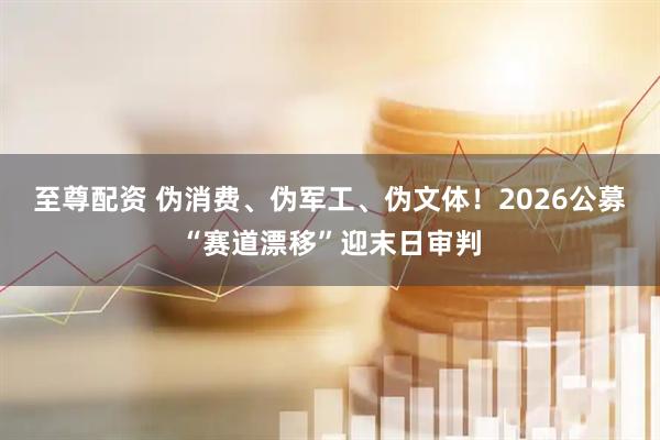 至尊配资 伪消费、伪军工、伪文体！2026公募“赛道漂移”迎末日审判